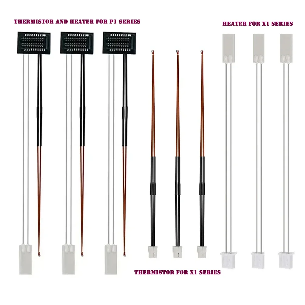 Do Bambu Lab Hotend v2.0 V3.0 Kit X1c P1P Termistor i ceramiczna płyta grzewcza Hotend V3Heater Cartridge 24V 50W Części do drukarek 3D