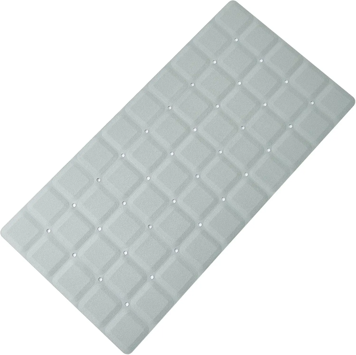 

Foldable Silicone Bathtub Mat: Jumbo Heavy Duty Non-Slip Safety Mat for Textured Tubs, Grey 35.8x17.7 Inches