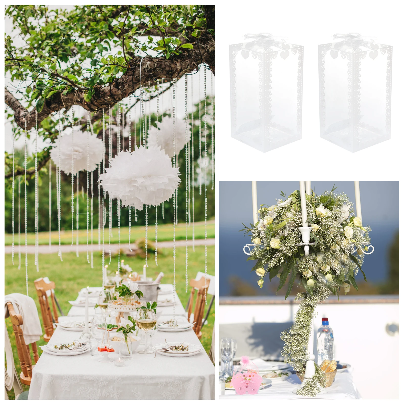 

10 Pcs PVC Transparent Box Bridal Wedding Favor Boxes Cake Container Clear for Candy Decor Candies Jars Muffin