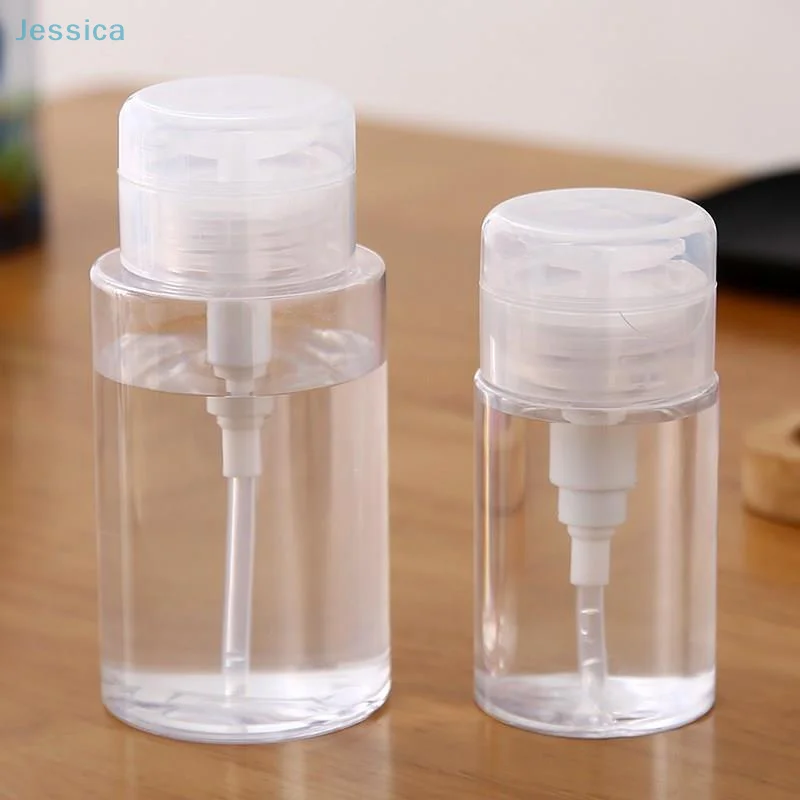♥100/150/200/300ml Empty Press Pump Bottle Dispenser Liquid Container Refillable Remover Cleaner Polish Makeup Manicure Tool