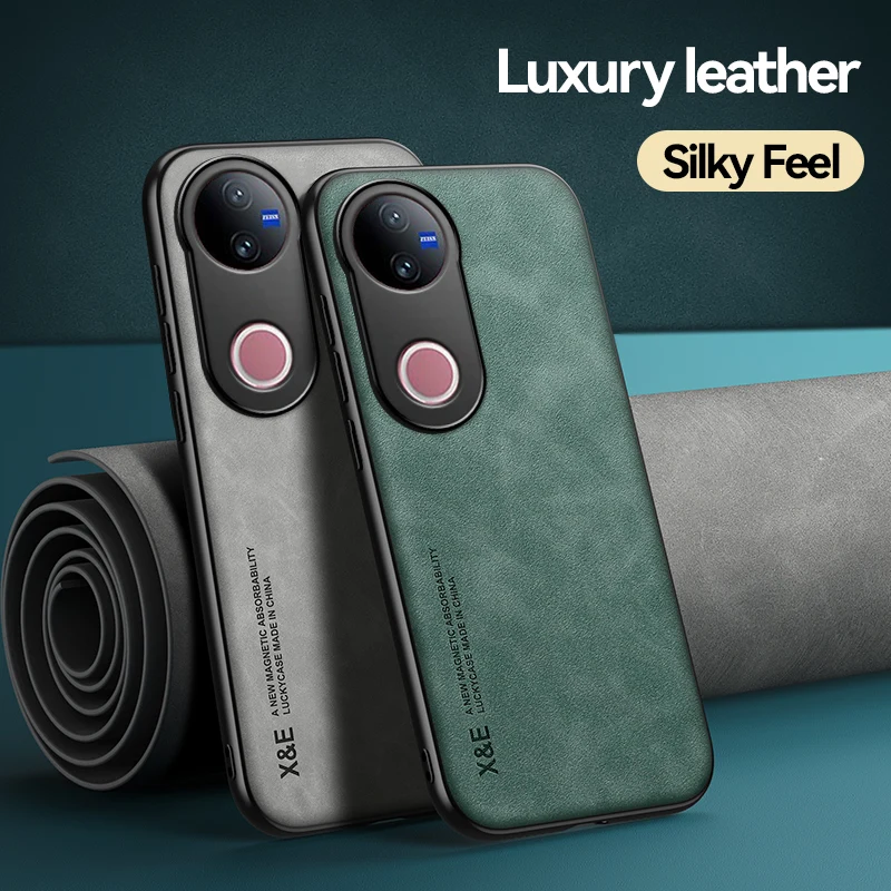 Stoßfest Fall für vivo V50 5G Schutzhülle Magnetische Auto Halter Telefon Coque Fundas Capa