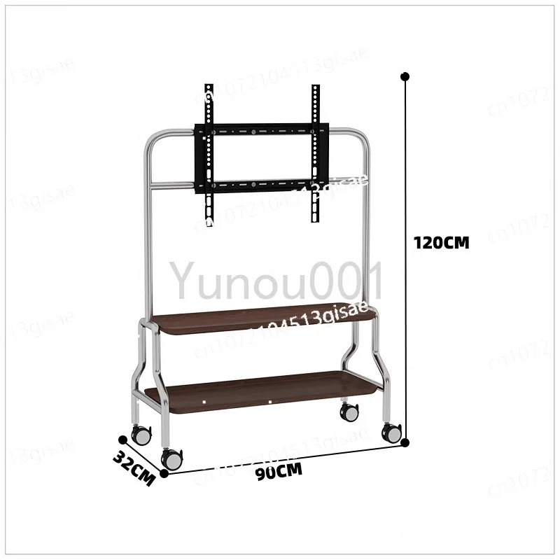 Imagem -05 - Suporte de Chão Sala de Estar Quarto Arte em Móvel Moderno Minimalista Pendurado 4080 Polegadas Aço Inoxidável tv