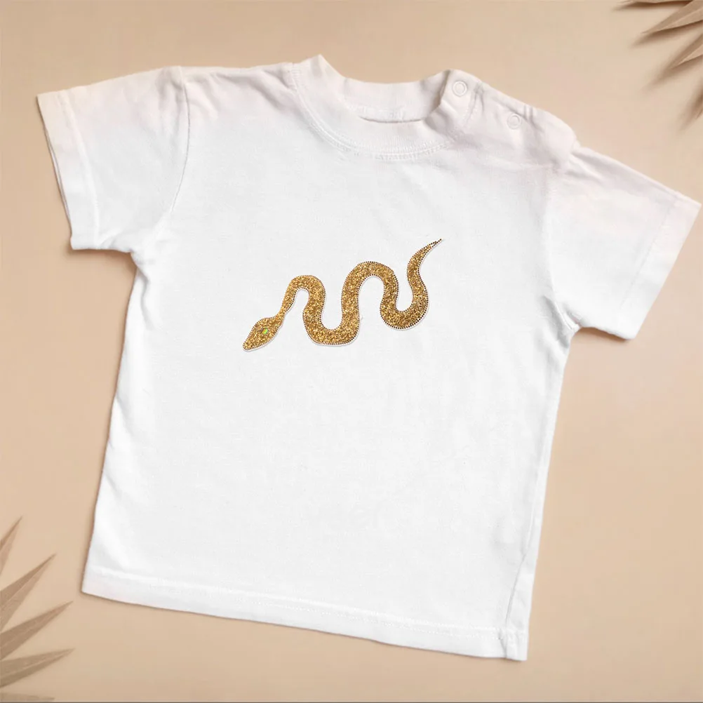 

2pcs Rhinestones Snake Patch Snake-Shaped Fabric Applique Iron On Crystal Embroidery Patches For Shoes Hats Bags Diy Sew On