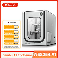 YOOPAI 3D printer Enclosure For Bambu lab A1/A1 mini 3D printer House Cover with LED light Constant Temperature Fireproof  large