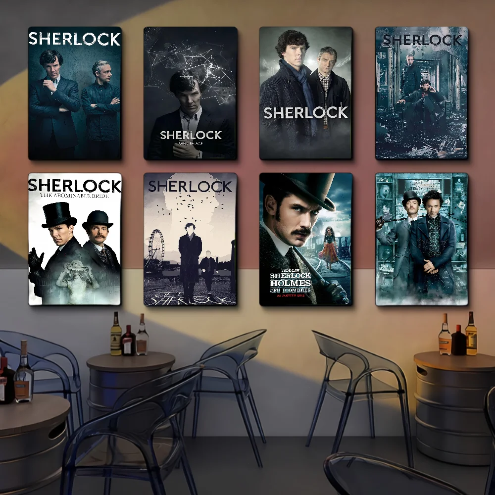 S-Sherlock H-Holmes Self-adhesive Art Poster Waterproof Paper Sticker Coffee House Bar Posters Wall Stickers