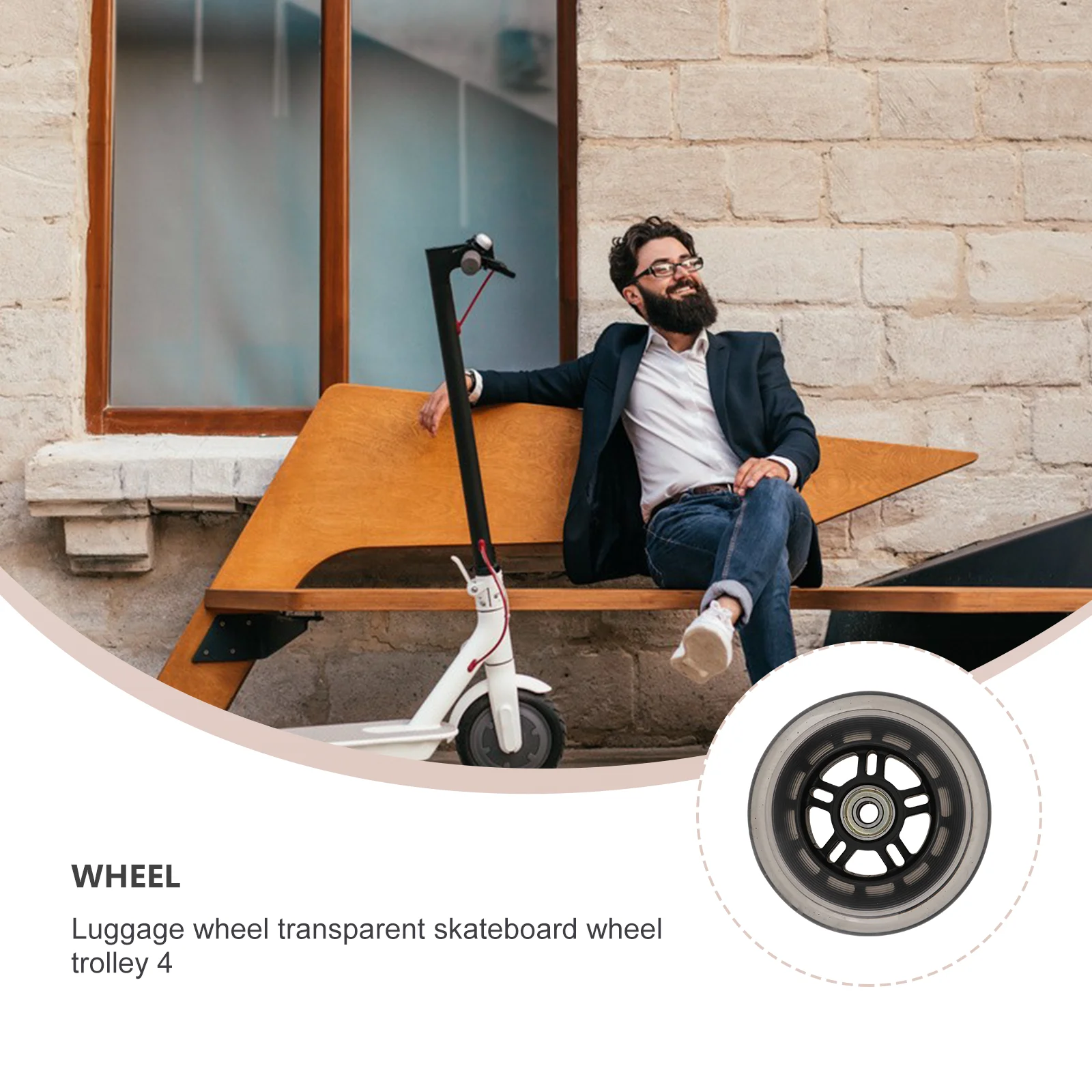 

Replacement Skateboard Wheels for Scooter Car Luggage Durable Silent Easy Install Weather Resistant-Compatible with