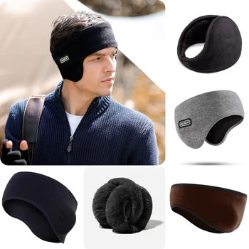 Ciepłe nauszniki zimowa opaska na głowę nauszniki męskie zagęszczone ciepło bieganie narciarstwo sporty na świeżym powietrzu opaska na czoło kolarstwo odporne na zimno