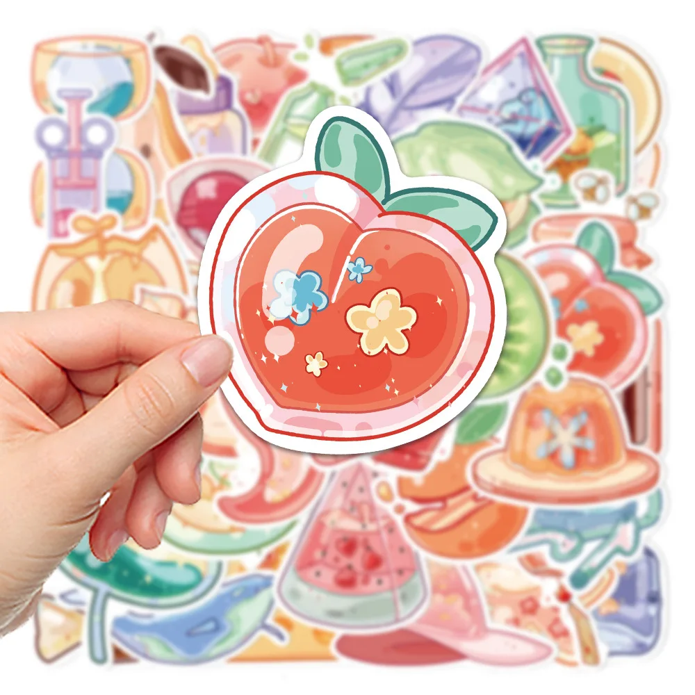 40PCS Cartoon Glass Food Stickers Vintage For Gift DIY Kids Notebook Luggage Motorcycle Laptop Refrigerator Decals Graffiti