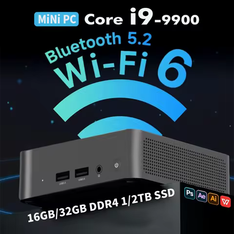 2026 Mini PC Core i9-9900 Windows 11 Pro Desktop Pc Gaming Computer 16GB/32GB DDR4 1TB SSD WiFi 6 BT 5.2 4K Portable games Pc