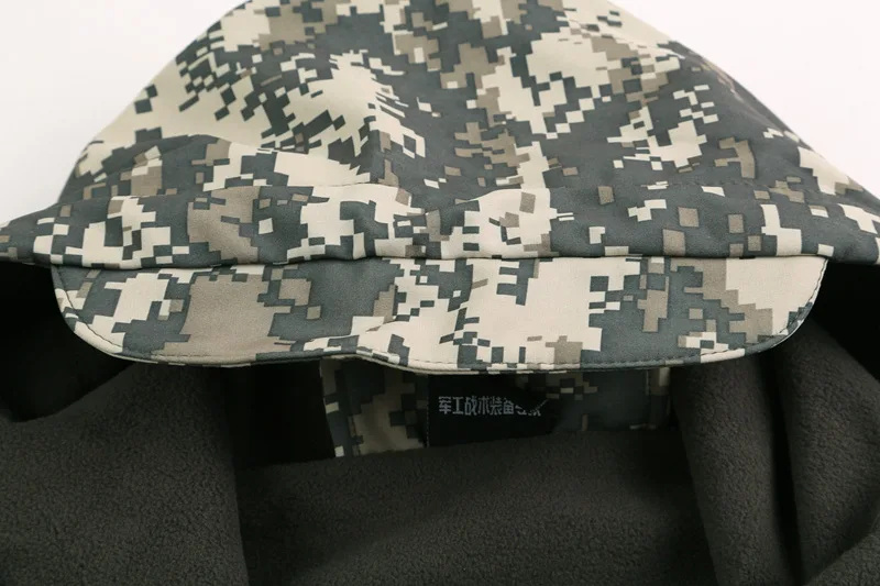 Camo Softshell-Jacke für Herren, wasserdicht, winddicht, Arbeitsanzug, Winter, Jagd, Wandern, taktischer Parka – Detail 19