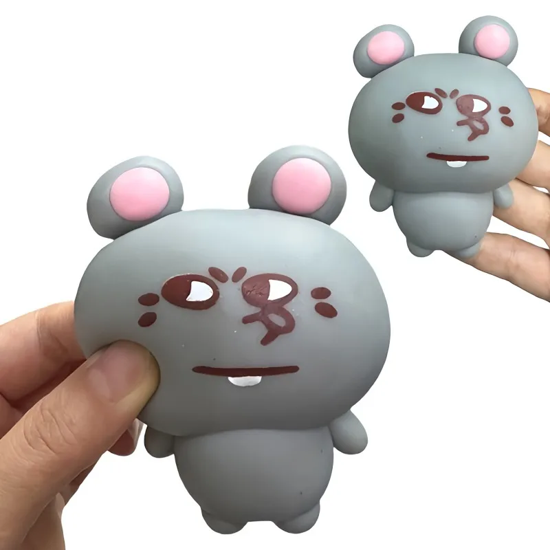Kawaii Soft Mouse Suqeeze Toy Abstract Animal Squishy Fidget Toy Funny Stress Relief Sticky Toy Soft Squeeze Vent Gift