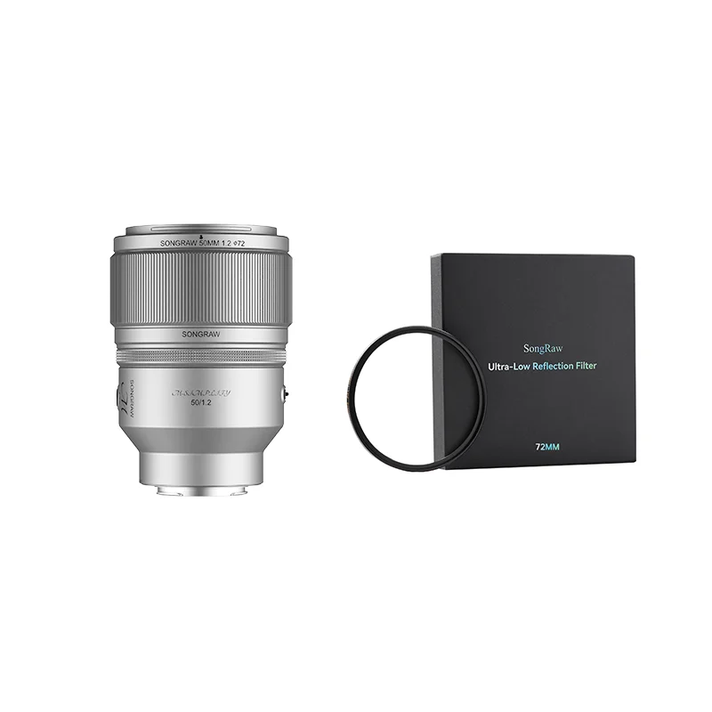 SongRaw AF 50MM F1.2 MS Mirrorless Camera Lens with 72mm Ultra-Low 0.1% Reflection Filter