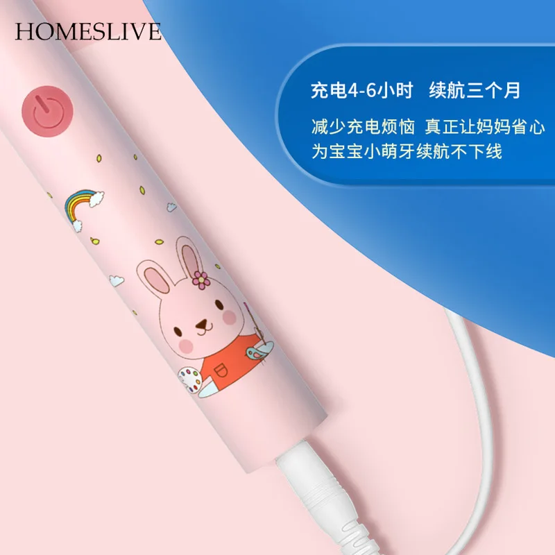 HOMESLIVE 1set Vibrating Adult Charging Electric Toothbrush Sonic 5-mode Sets Replacement Head Waterproof Strong
