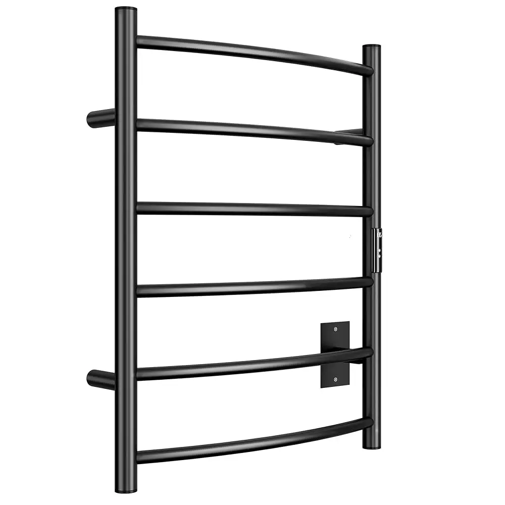 

Полотенцесушитель, 6-баточный изогнутый полотенцесушитель для ванной комнаты, электрическая сушилка для полотенец из нержавеющей стали, настенный обогреватель для ванны, хит продаж