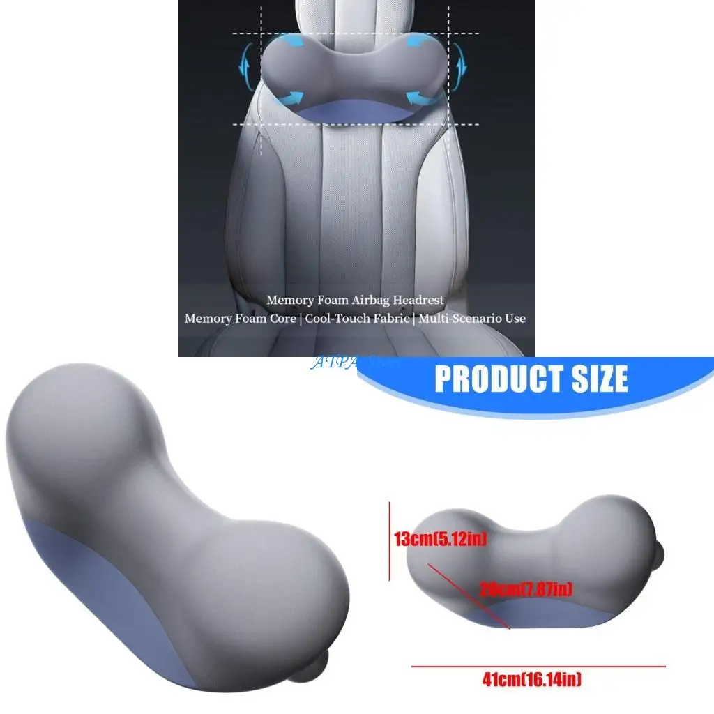 

U13C Portable Breathable Memory Foam Neck Support Pillow Long Drives Comfort Car