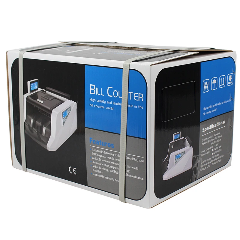 Geldteller Machine Met Mg/Uv Namaakdetectie, Multi-Valuta 'S, Add/Batch Modi, Lcd-Display