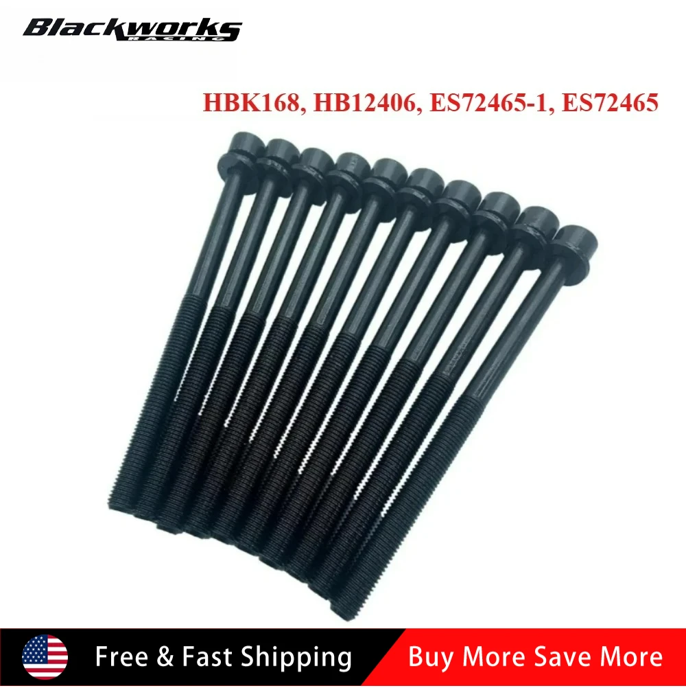 

HBK168, HB12406, ES72465-1, ES72465 10 шт. болт шпильки головки блока цилиндров для Hyundai Kia Optima 2.0L 2.4L 2006-2016 гг.