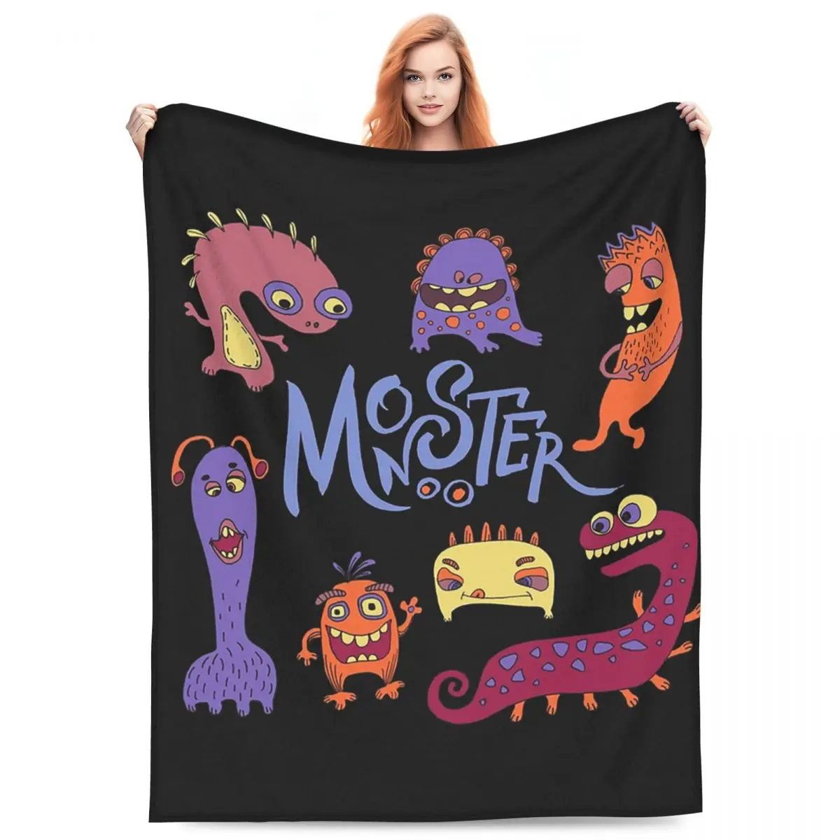 My Singing Monster Cartoon Blanket Flannel Sofa Throw Blanket Super Soft for Couch Bedding Office Throws Bedspread Quilt