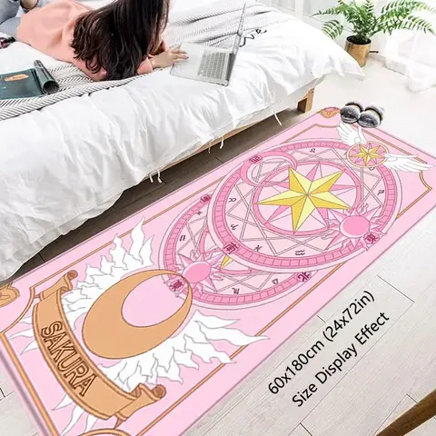 Felpudo de entrada Sakura Card, alfombra para niños, alfombras para sala de estar, alfombras para pies, alfombra de baño, alfombra antideslizante para pasillo, decoración del hogar