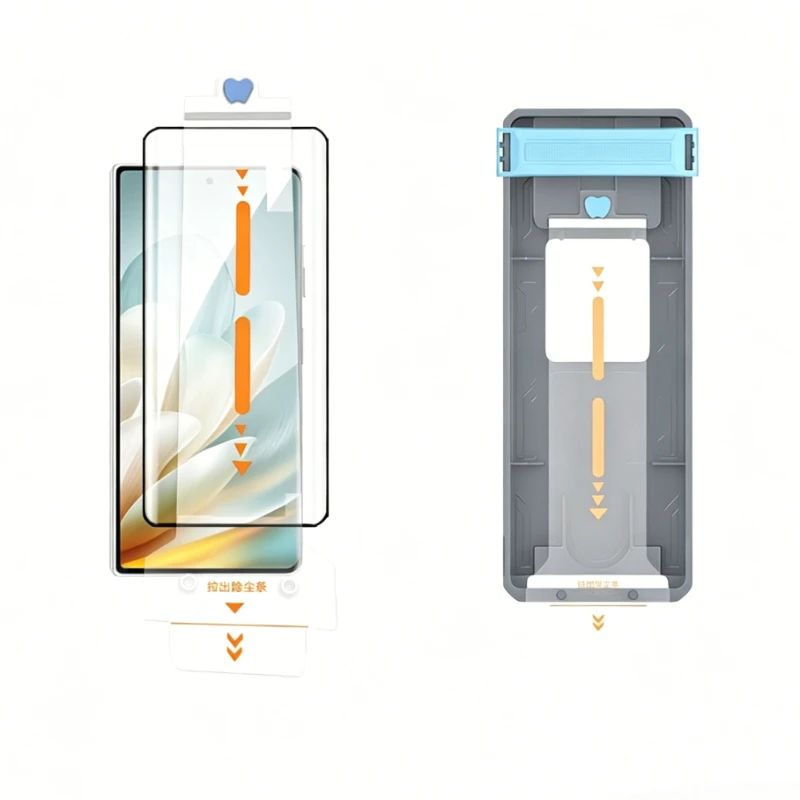 

For Honor Magic V5 V3 V2 3D Full Glue Tempered Glass Screen Protector Easy Installation Tool Positioning Protective Film