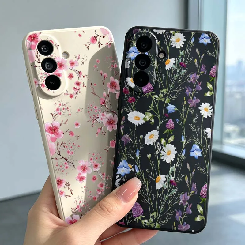 Watercolor Wildflower Pattern Cover For Samsung Galaxy A73 A72 A71 A70 A60 A56 A55 A54 A53 A52 A52S A51 A50 A42 A41 Phone case