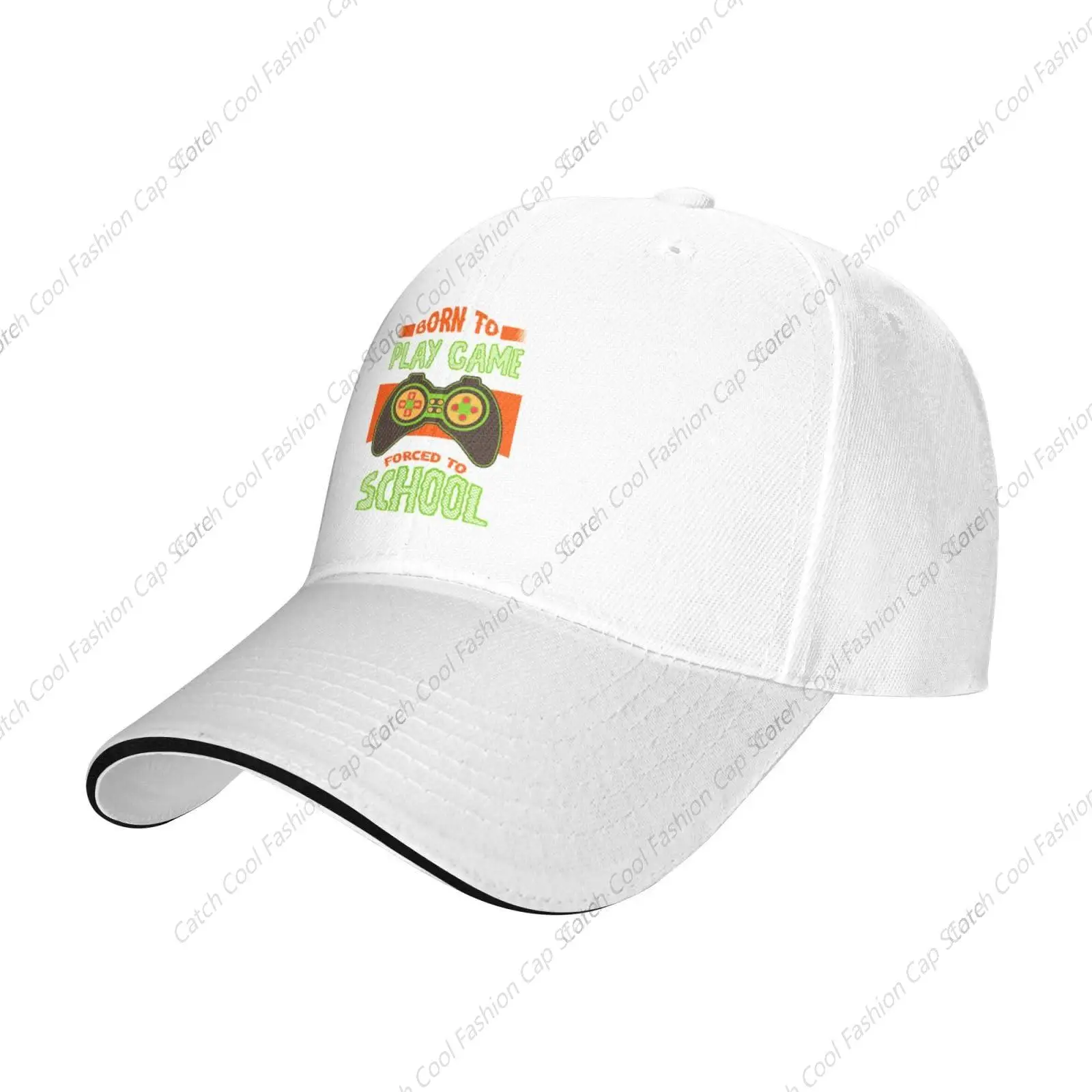 Gorra de béisbol ajustable para hombre y mujer, gorro para el sol, deportes, personas que han nacido para jugar, se ven forzadas a ir a la escuela