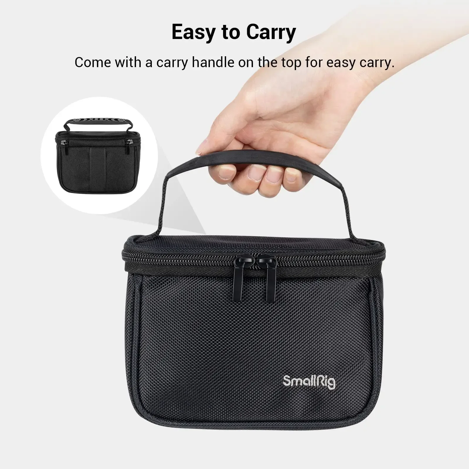 SmallRig Storage Bag for Follow Focus/Action Camera for Insta360 /Microphones/LED Lights and Batteries Camera Accessories3704