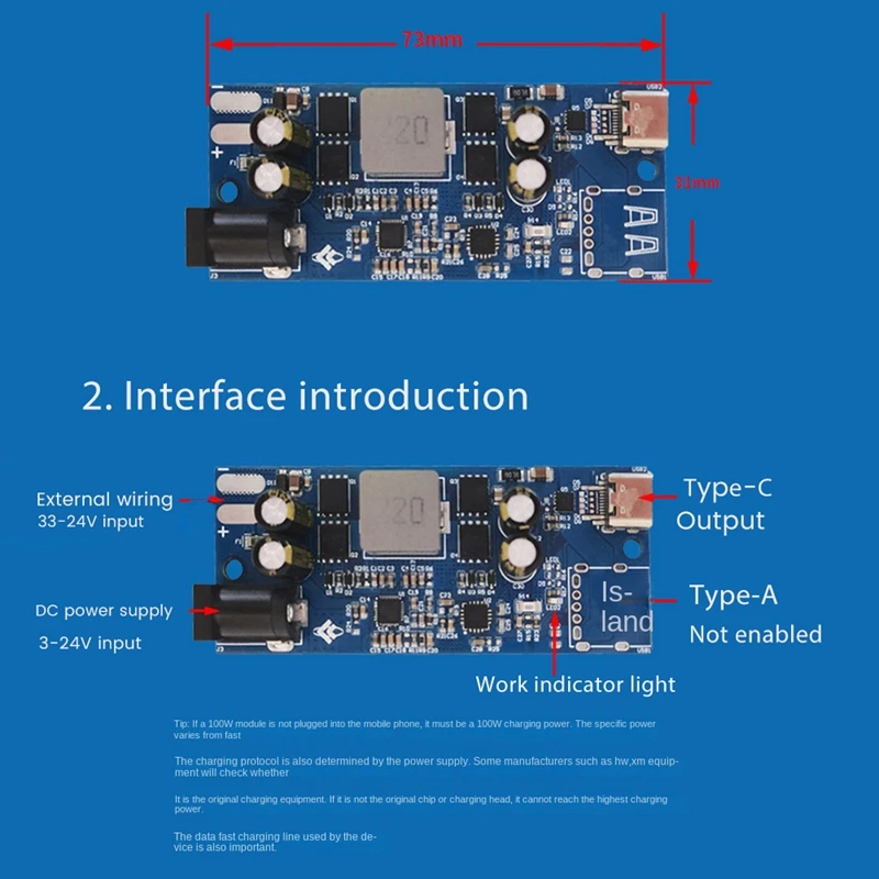 Full Protocol Fast Charging Module SW2303 PL5501 Type-C 100W Buck-Boost Multifunction PD QC Fast Charging Module