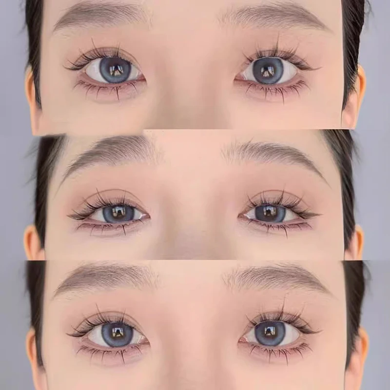 Juego de pestañas postizas, maquillaje de extensión de pestañas individuales esponjosas, acabado esponjoso, suave y natural