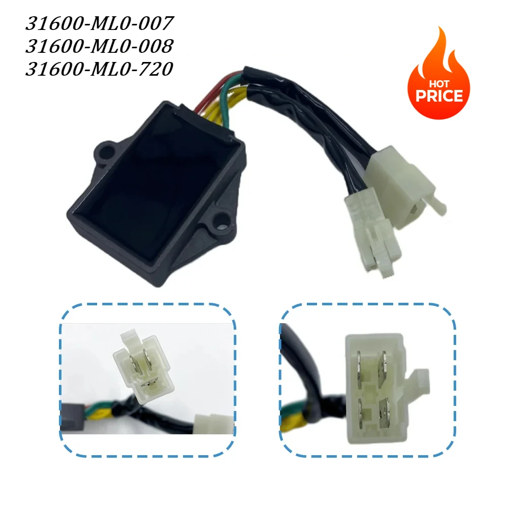 

Regulator Rectifier For Honda VTR250 VT250F VTZ250 VFR400 (NC21)(NC24) 230-58098 31600-ML0-007 31600-ML0-008 31600-ML0-720