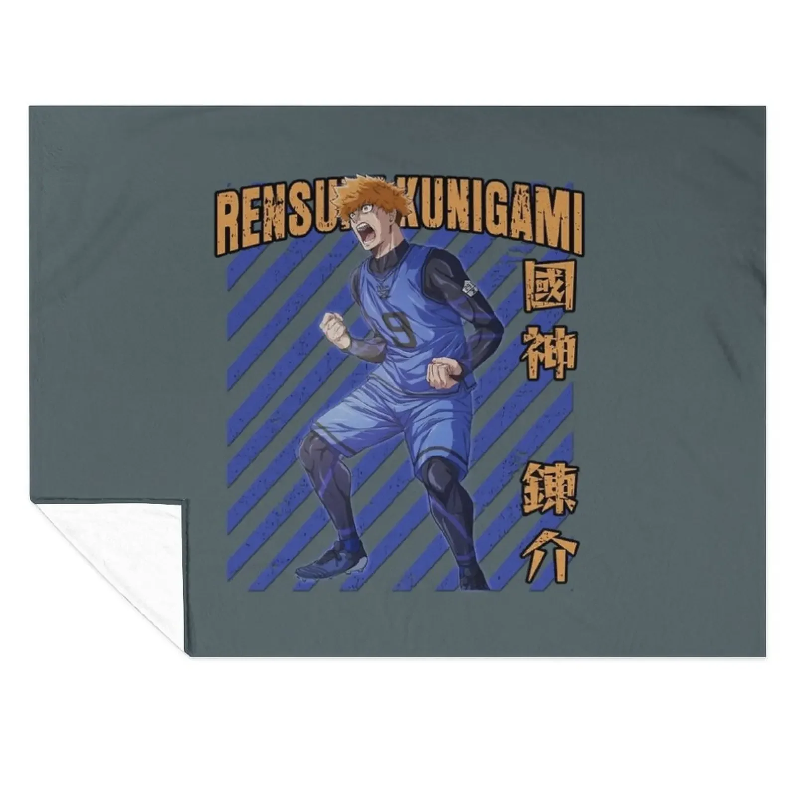 

Rensuke Kunigami Blue Lock Anime Throw Blanket Large Soft Big halloween Quilt Blankets