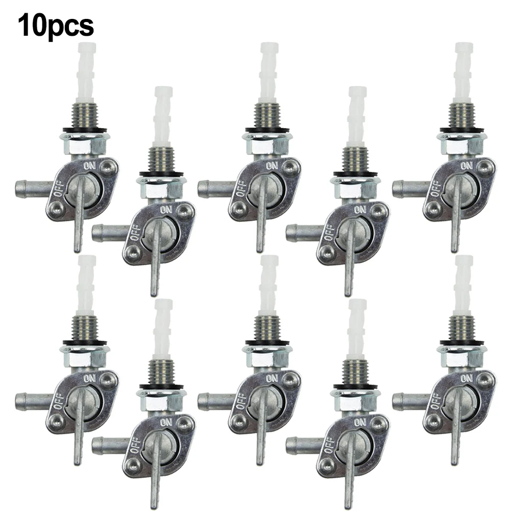 Fuel shut off petcock with dual thread compatibility M10 x 1.25 and 1/4 in for For Generator engine fuel lines