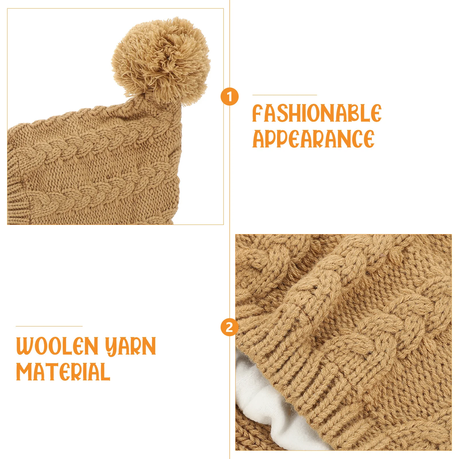 

Dog Winter Hat Knitted Scarf Soft Warm Lined Adjustable Pet Cap Cozy Winter Hat for Small to Medium Dogs Dog Cap