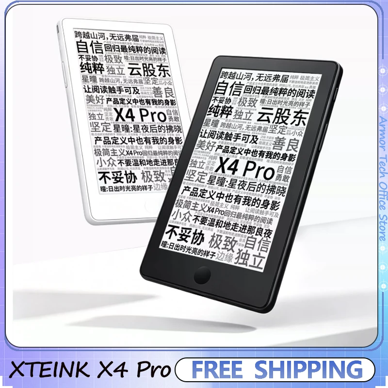NEW XTEINK X4 Pro E-Ink Reader Touch Front Light Portable Eye Protection E-Paper Pocket Mini Ebook Reader Portable Magnetic Gift