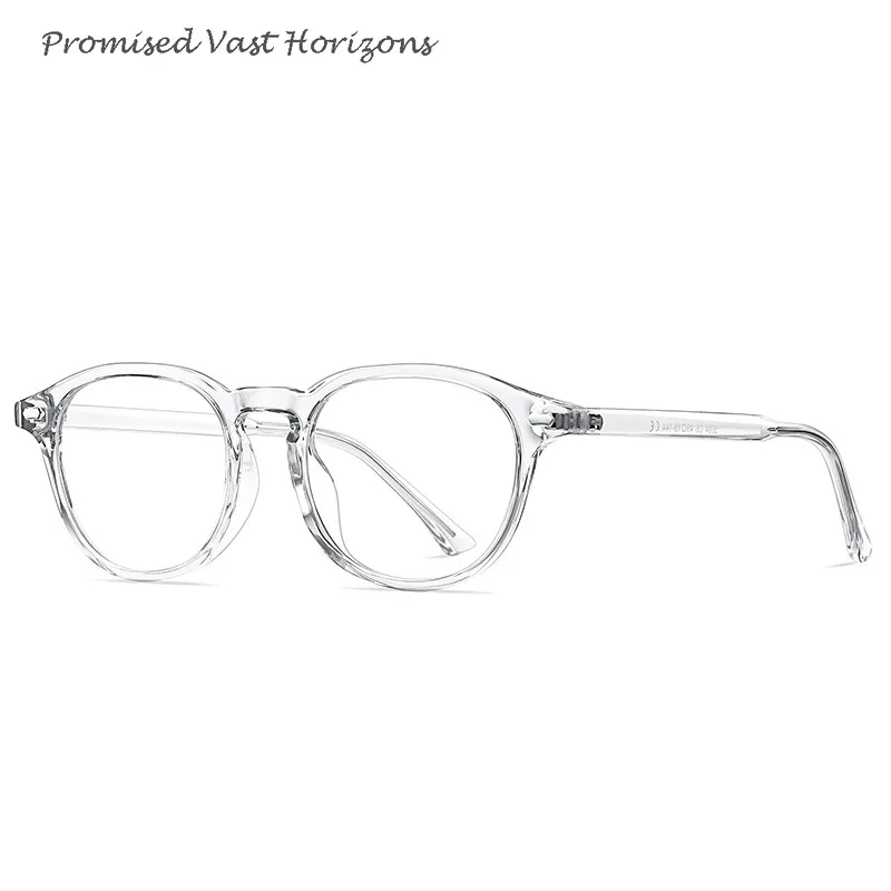 Новые очки в стиле ретро, корейские женские очки в качественной оправе TR, полупрозрачные цветные антисиние очки с демонстрационными линзами, оправа для очков