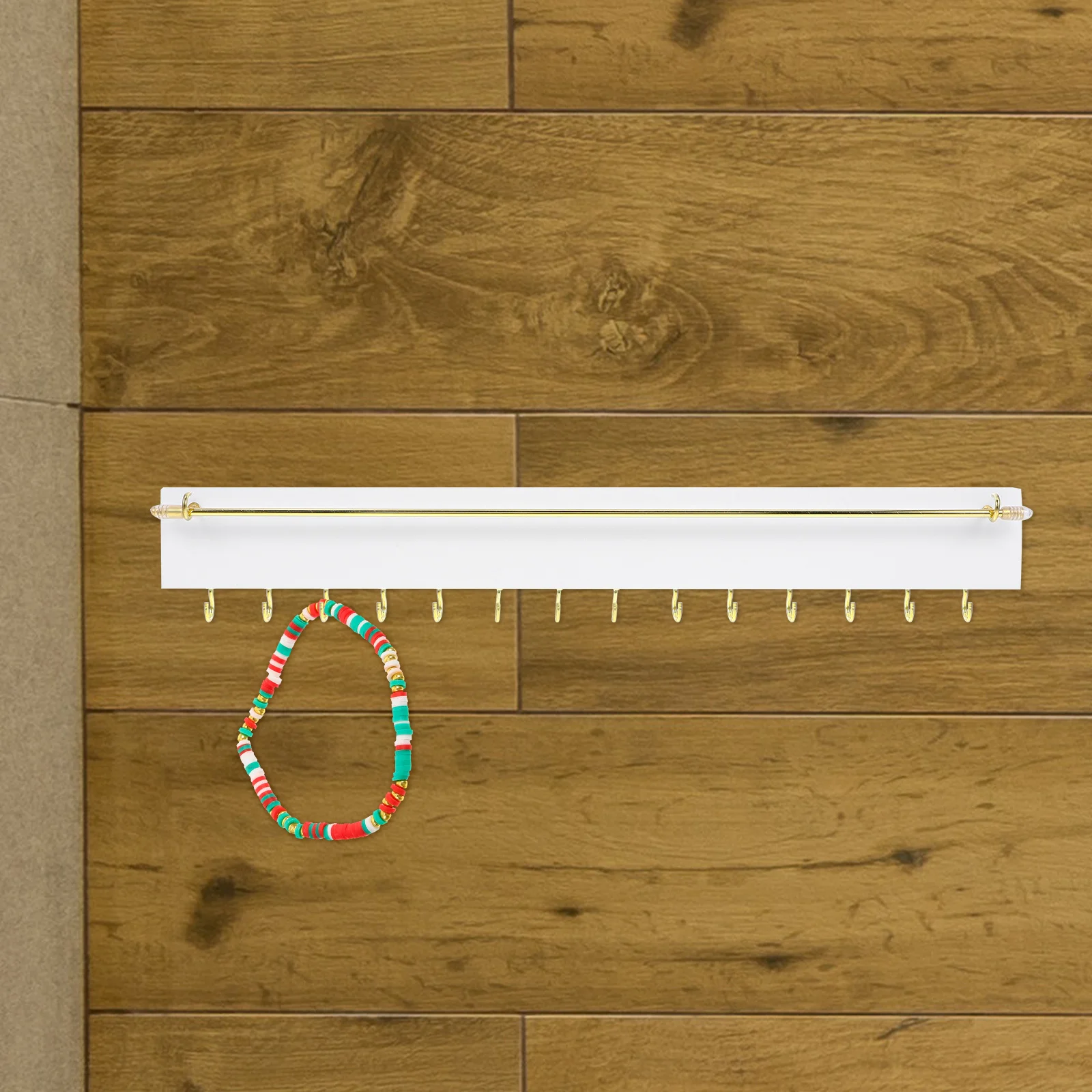 

Minimalist Wooden Jewelry Organizer Wall Hanging Necklace Holder for Earrings Bracelets Storage Rack Room Decor Functional