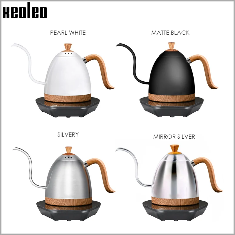 XEOLEO Coffee kettle Electric Coffee pot 600ML Hand Intelligent Punch pot Temperature control fine mouth pot Electric BoilingPot