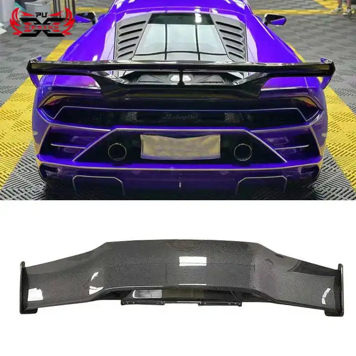 

Dry Carbon Rear Spoiler for Lamborghini Huracan LP580 LP610 EVO Upgrade V Style Rear Wing Body Kit