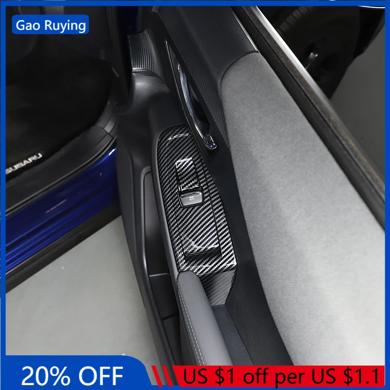 

Gao Ruying For Subaru Crosstrek 2023-24 ABS Car Door Window Glass Lift Panel Frame Cover Trim Interior Car Accessories(LHD RHD)