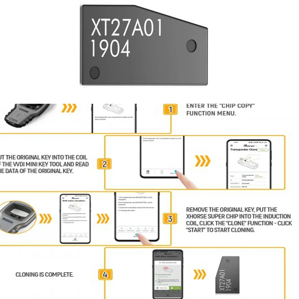 Чипы для Xhorse для VVDI Super Chip XT27A01 XT27A66 Транспондер для ID46/40/43/4D/8C/8A/T3/47 Чип автомобильного ключа для мини-инструмента для ключей