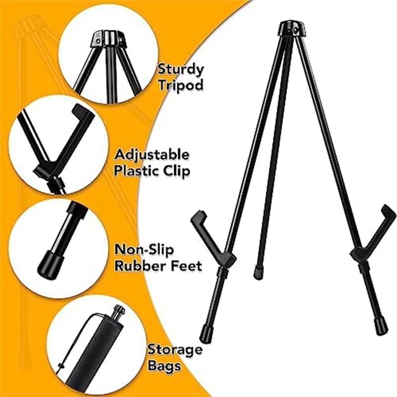 

Highly Recommended-6 Pcs Easel Display Easel Portable & Adjustable Collapsible Table Tripod Easels Stand, For Canvas Paintings
