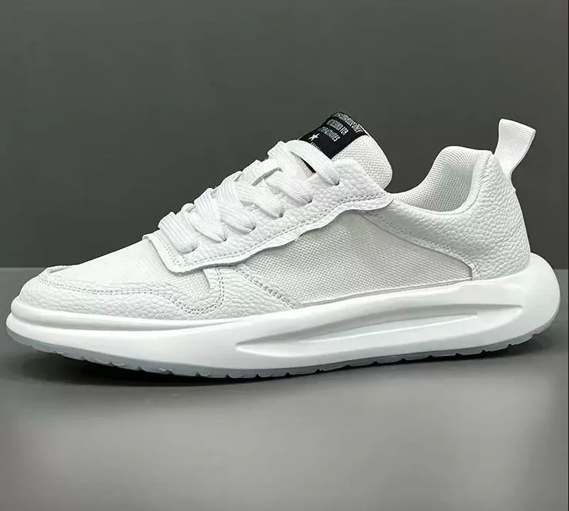

shoes man Summer new trendy mesh breathable shoes, low cut sports and casual shoes, soft soled white shoes