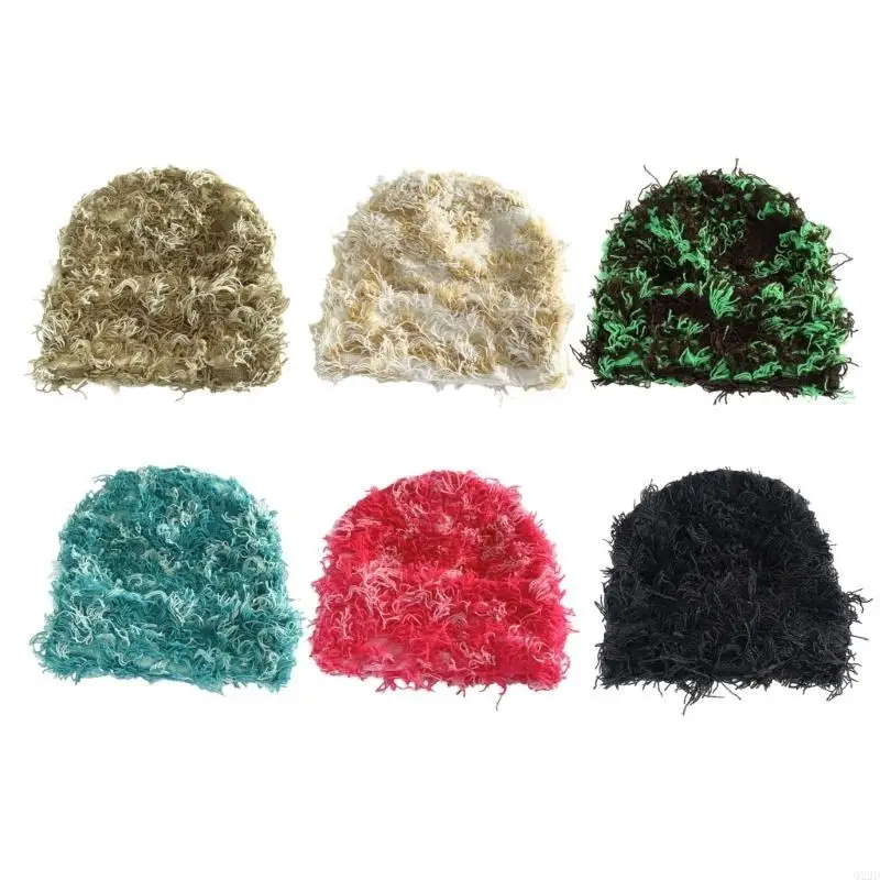 

Q22D Fashion-forward Knit Cap with Fringe Accents Street Parent Child Bonnet