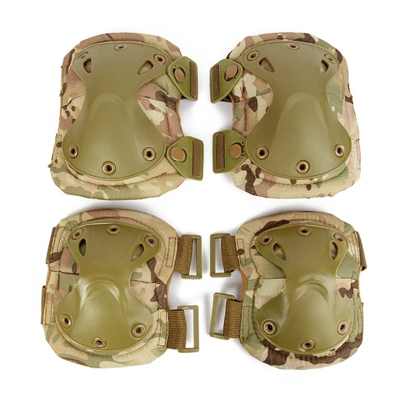 JSJM 2025 New Tactical Knee & Elbow Pads - Military-Grade Protection for CS, Airsoft, Hunting, Outdoor Sports & Safety Gear