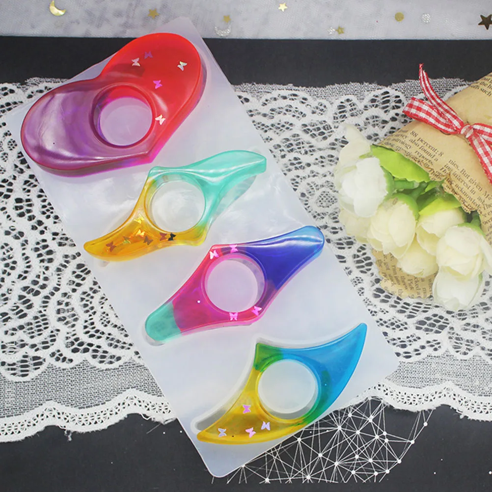 DIY سيليكون المرجعية العفن مستطيل الشكل الإبهام الدائري تصميم قالب مرن لراتنجات الايبوكسي صب حامل صفحة الكتاب #5