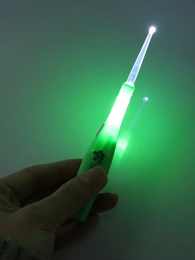 Outils d'élimination des pierres d'amidon, lumière LED, dissolvant d'avertissement d'oreille, cure-oreille en acier inoxydable avec embouts, seringue d'irrigateur, outil de soin propre