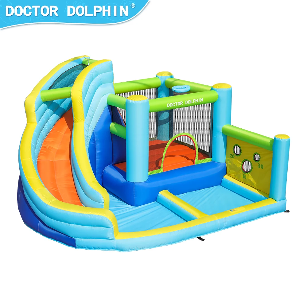 

Doctor Dolphin Outdoor Playground Kid Toy Game Water slide Bouncy Jumping House Bouncer Inflatable Castle