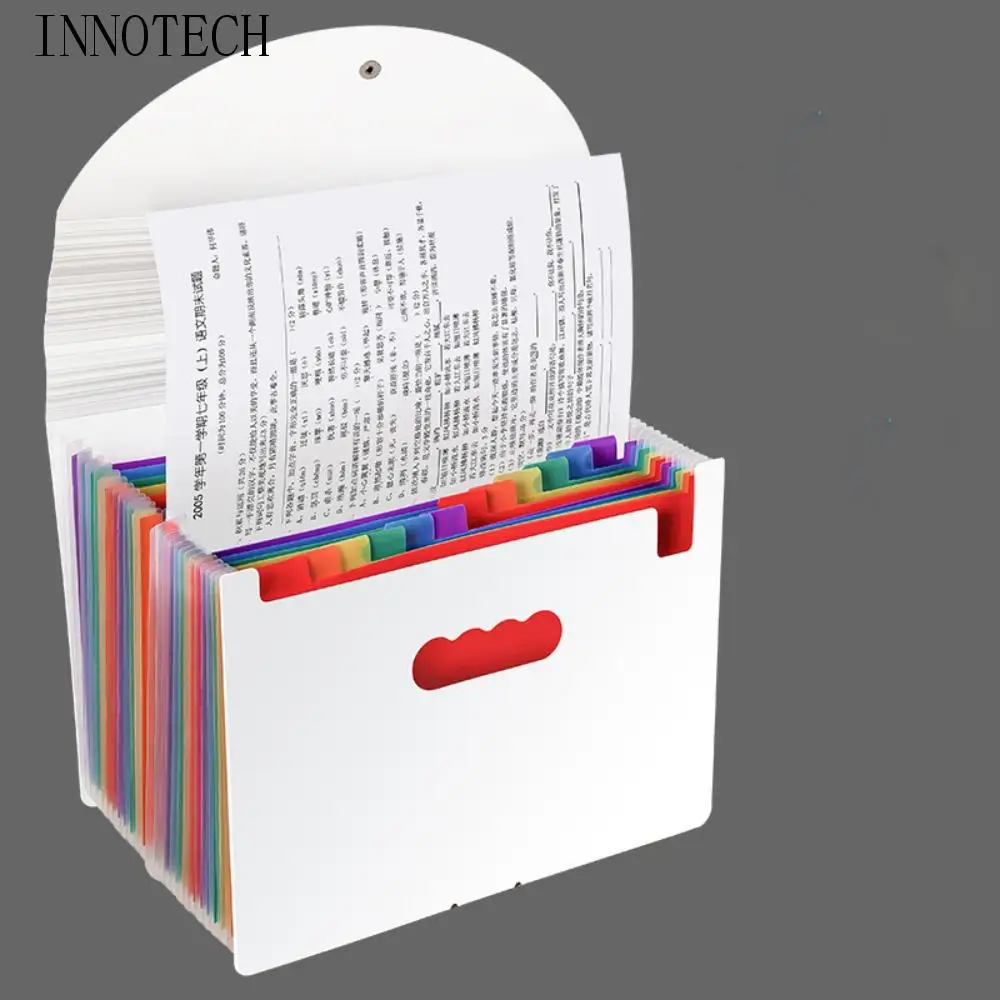 

Durable Waterproof A4 File Folder Large Capacity Partition Layer Expandable File Organizer Snap Closure Multi-Pocket Folder Home