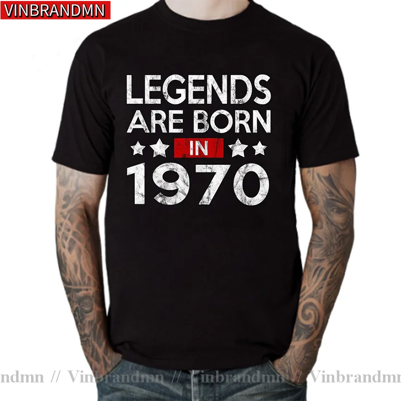 Vintage Legends are born in 1970_1971_1972_1973_1974_1975_1976_1977_1978_1979 T shirt men 1970s Papi Father Dad Birthday T-shirt