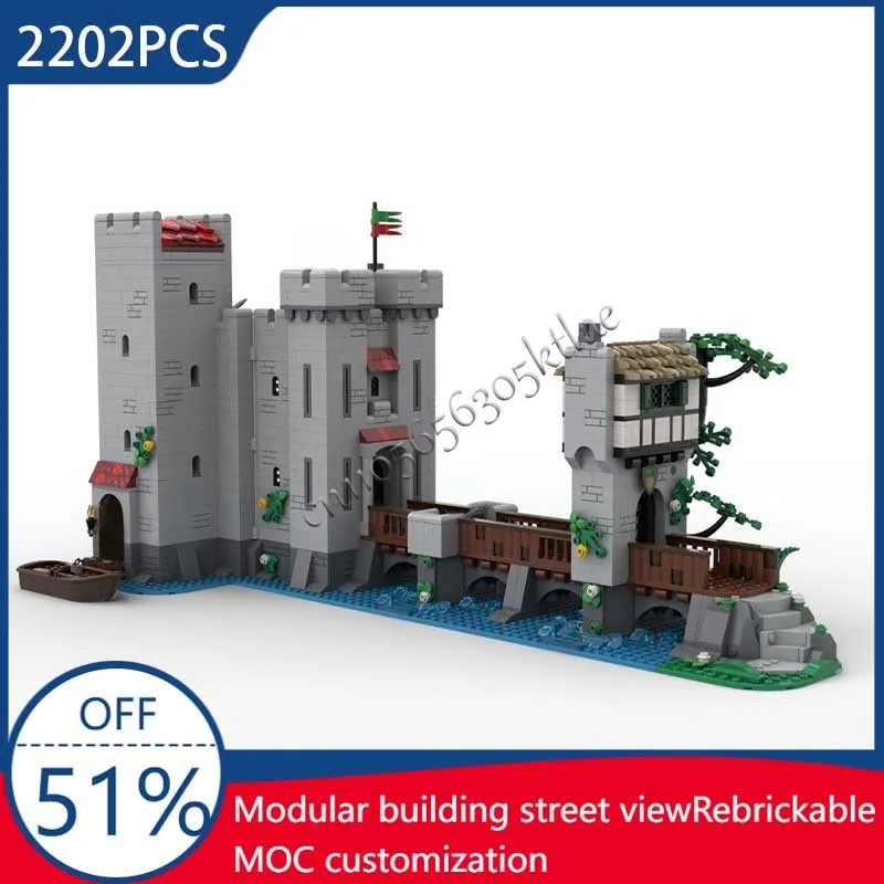 

2022PCS Customized MOC Medieval Architecture Forestmen Tower House Model Building Blocks DIY Bricks Assembly Toy Holiday Gifts